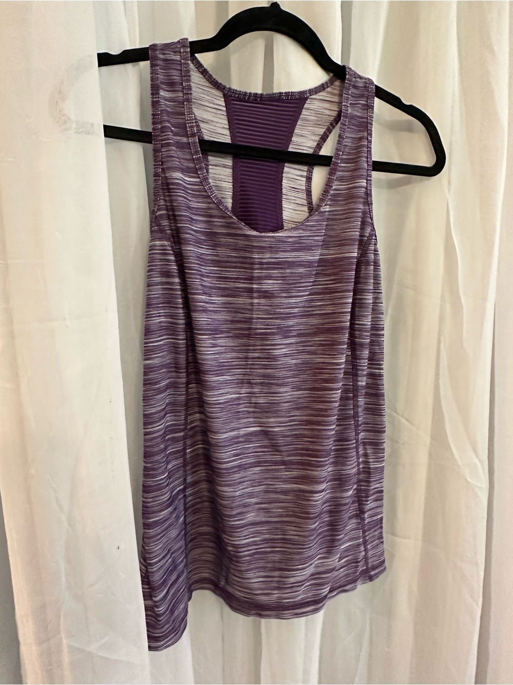 Danskin Now Striped Purple Fitted Top